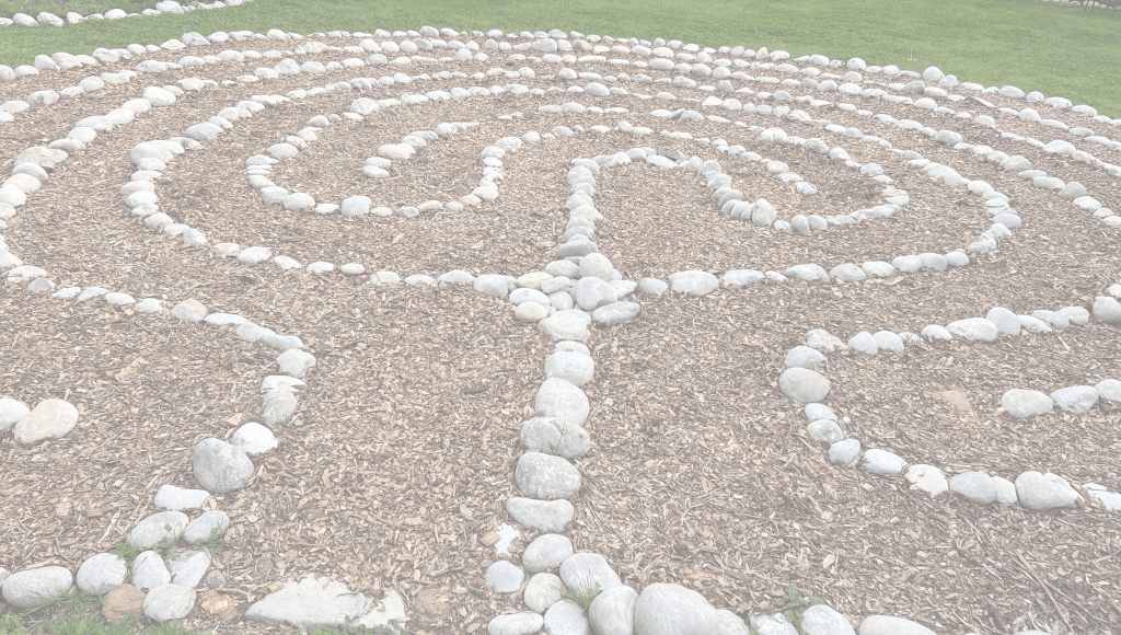 7 circuit classics labyrinth made out of rocks.